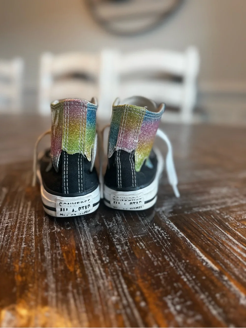 Converse Kids Rainbow Drip Chuck Taylor High-Tops - Youth Size 11